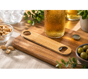 פותחן בקבוקים אקולוגי "לונגי" מבמבוק ונירוסטה